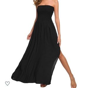 Black Strapless Maxi